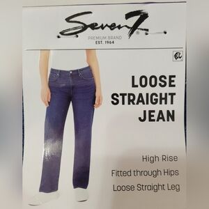 NWT Seven7 Loose Straight Jeans size 16
